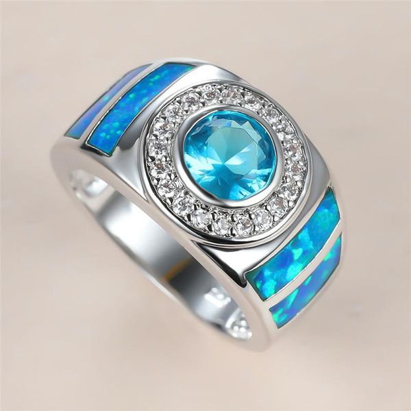 wedding rings vintage female aqua blue round crystal charm silver color for women luxury bride opal stone engagement ring, Slivery;golden
wedding rings vintage female aqua blue round crystal charm silver color for women luxury bride opal stone engagement ring, Slivery;golden