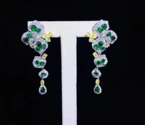 emerald green wedding earrings natural diamond earrings set luxury set dinner style earrings for women fashion diamond wedding bridal jewelr, Black
emerald green wedding earrings natural diamond earrings set luxury set dinner style earrings for women fashion diamond wedding bridal jewelr, Black