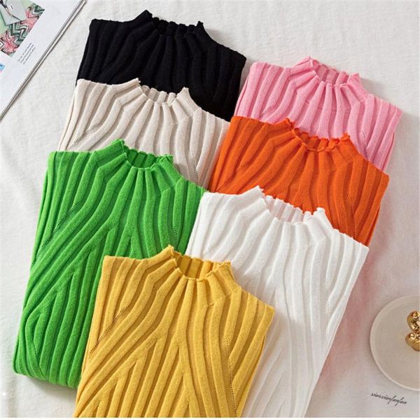 women's sweaters autumn winter fashion korean women all-match long sleeve half high collar knitter sweater solid color slim pullover07, White;black
women's sweaters autumn winter fashion korean women all-match long sleeve half high collar knitter sweater solid color slim pullover07, White;black