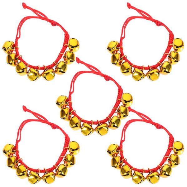christmas decorations 5pcs fashionable jingle bell bracelets adjustable holiday child stage props
christmas decorations 5pcs fashionable jingle bell bracelets adjustable holiday child stage props