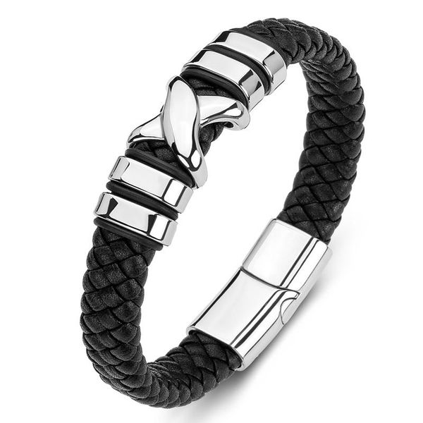 charm bracelets men cross bracelet braided leather hand bangles stainless steel magnetic clasp punk hip hop jewelry gift for boyfriend p175, Golden;silver
charm bracelets men cross bracelet braided leather hand bangles stainless steel magnetic clasp punk hip hop jewelry gift for boyfriend p175, Golden;silver