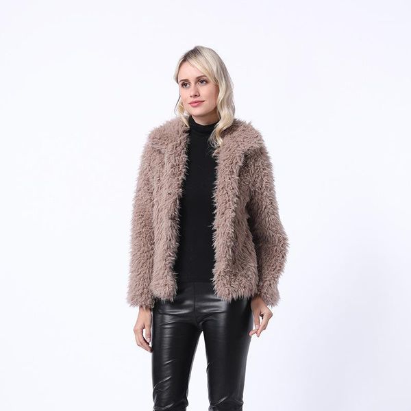 women's fur & faux coat jacket women 2021 turn-down collar solid color fashion autumn and winter thick loose coats vestidos bcd1507264, Black
women's fur & faux coat jacket women 2021 turn-down collar solid color fashion autumn and winter thick loose coats vestidos bcd1507264, Black