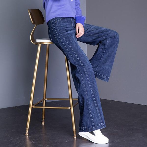 spring jeans female casual high waist large size micro bell pants loose straight wide leg trousers women's, Blue
spring jeans female casual high waist large size micro bell pants loose straight wide leg trousers women's, Blue