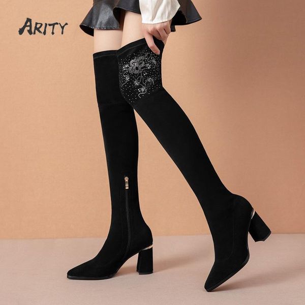 boots women long over the knee ladies square heel zipper stretch high winter woman comfort shoes, Black
boots women long over the knee ladies square heel zipper stretch high winter woman comfort shoes, Black