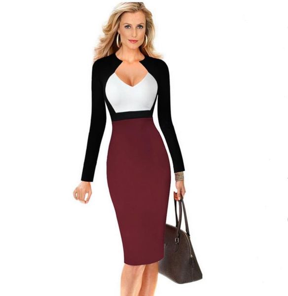 casual dresses winter long sleeve 2 colors vintage spring / autumn women deep v-neck stylish work dress bodycon pencil, Black;gray
casual dresses winter long sleeve 2 colors vintage spring / autumn women deep v-neck stylish work dress bodycon pencil, Black;gray