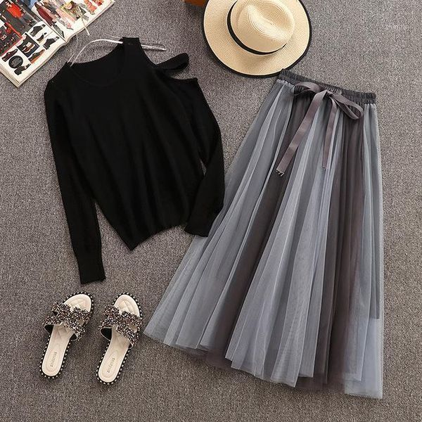 two piece dress ichoix midi mesh skirt set women 2 clothing autumn winter korean pcs outfits elegant sweater and, White
two piece dress ichoix midi mesh skirt set women 2 clothing autumn winter korean pcs outfits elegant sweater and, White