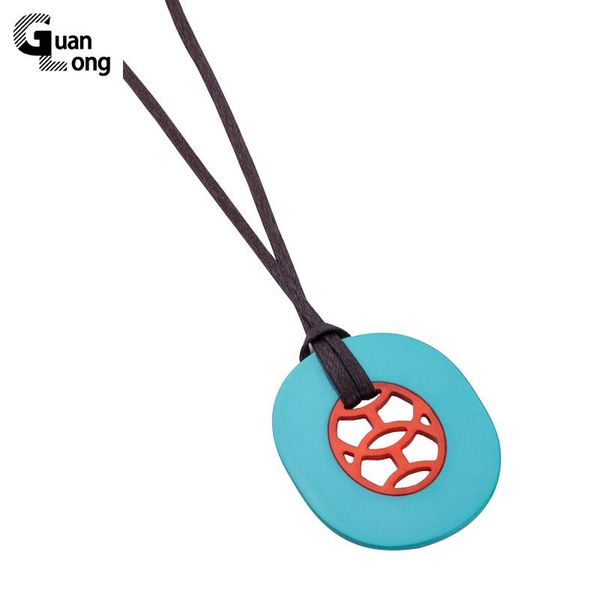 pendant necklaces guanlong fashion geometric resin necklace adjustable brown leather rope for women gift jewelry, Silver
pendant necklaces guanlong fashion geometric resin necklace adjustable brown leather rope for women gift jewelry, Silver
