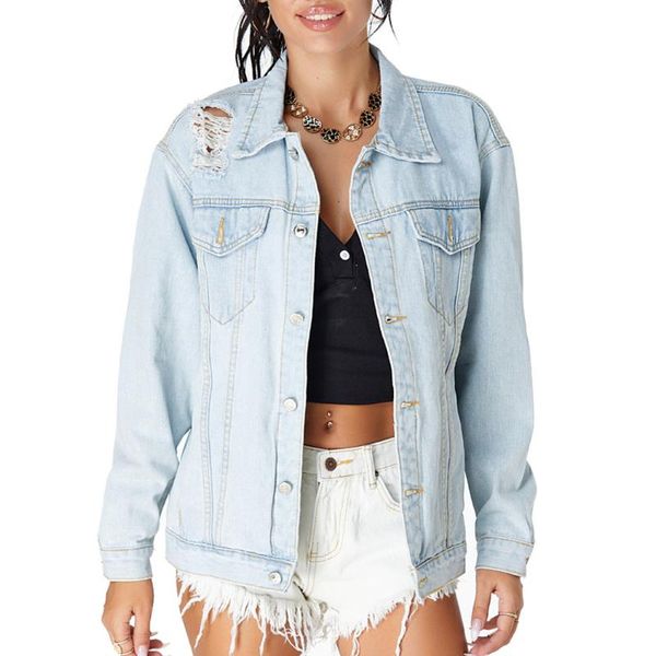 women's jackets vicabo coat laides blue denim jakcets womens long sleeve button jeans coats female light color outwear jacket, Black;brown
women's jackets vicabo coat laides blue denim jakcets womens long sleeve button jeans coats female light color outwear jacket, Black;brown