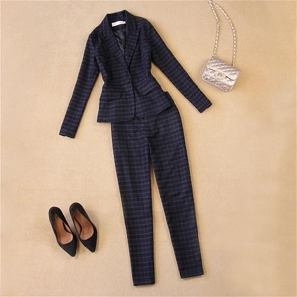 women's suits & blazers women canglan plaid set autumn and winter england woolen slim suit +pants feet pants, White;black
women's suits & blazers women canglan plaid set autumn and winter england woolen slim suit +pants feet pants, White;black
