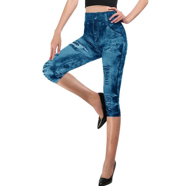 women's leggings calofe fitness 3/4 lady faux jean pants women high waist super elastic slim jeggings plus size 3xl short, Black
women's leggings calofe fitness 3/4 lady faux jean pants women high waist super elastic slim jeggings plus size 3xl short, Black