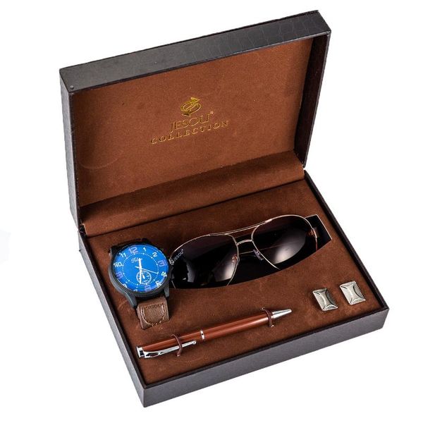 wristwatches pen set fashion trend -4pcs/set parejas regalos men's gift beautifully packaged watch+sunglasses, Slivery;brown
wristwatches pen set fashion trend -4pcs/set parejas regalos men's gift beautifully packaged watch+sunglasses, Slivery;brown
