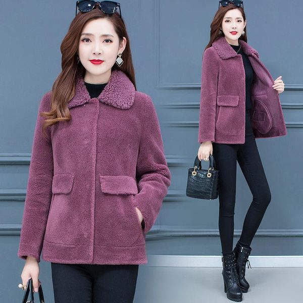 women's fur & faux 2021 women winter natural sheep shearing coat ladies genuine granular wool stand collar jacket female casual pocket, Black
women's fur & faux 2021 women winter natural sheep shearing coat ladies genuine granular wool stand collar jacket female casual pocket, Black