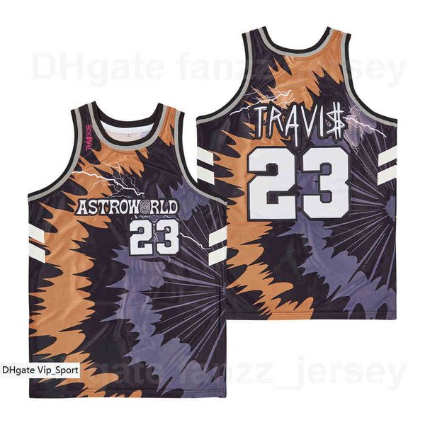 men movie basketball la flame astroworld 23 travis scott jersey hip hop team color brown breathable pure cotton hiphop for sport fans, Black
men movie basketball la flame astroworld 23 travis scott jersey hip hop team color brown breathable pure cotton hiphop for sport fans, Black