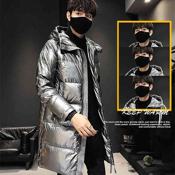 men's down jacket winter youth long windproof thicken men's handsome white duck, Black
men's down jacket winter youth long windproof thicken men's handsome white duck, Black