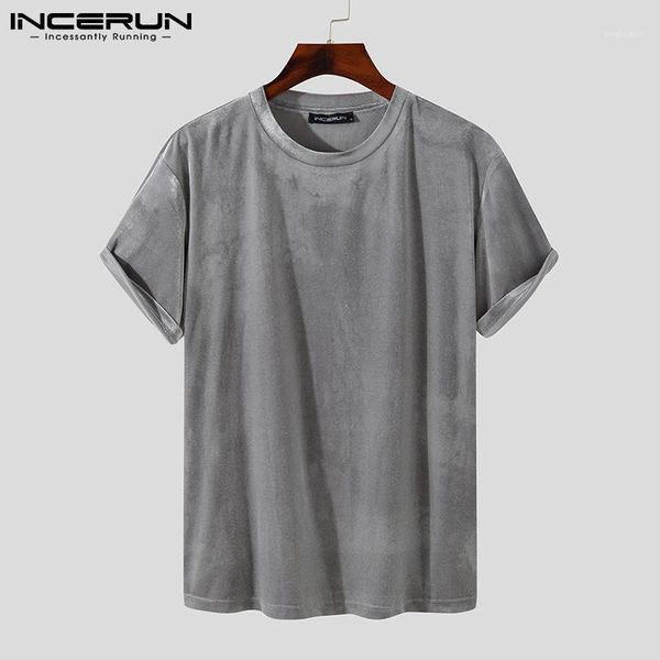 men's t-shirts incerun summer men t shirt solid color velour round neck short sleeve casual tee streetwear soft leisure camisetas s-5x, White;black
men's t-shirts incerun summer men t shirt solid color velour round neck short sleeve casual tee streetwear soft leisure camisetas s-5x, White;black