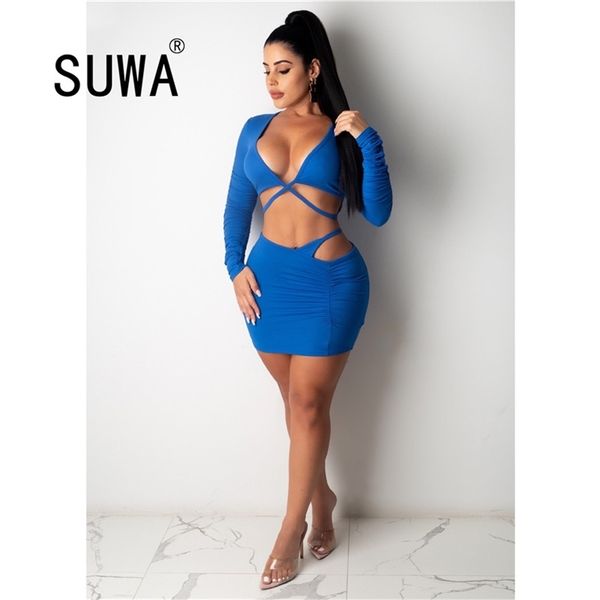 solid color deep v neck long sleeve bandage crop tunic mini bodycon dresses party and wedding women sets with skirts 210525, White
solid color deep v neck long sleeve bandage crop tunic mini bodycon dresses party and wedding women sets with skirts 210525, White
