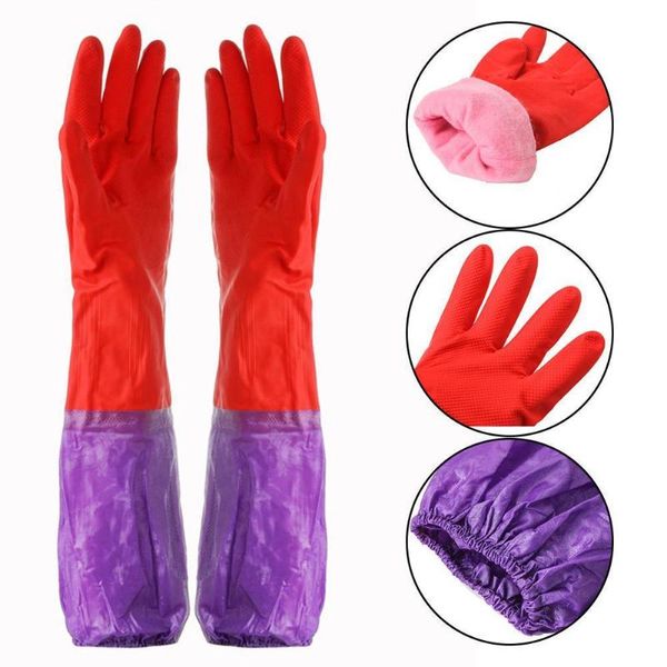 1pair long rubber velvet household gloves dishwashing thicken antiskid warm kitchen waterproof scrubber clean r7j6 disposable
1pair long rubber velvet household gloves dishwashing thicken antiskid warm kitchen waterproof scrubber clean r7j6 disposable