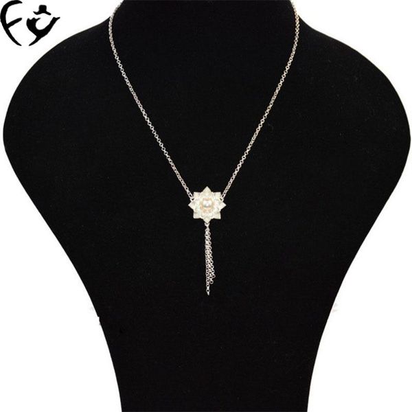 pendant necklaces europe and the united states white lotus necklace, fresh clavicle chain, Silver
pendant necklaces europe and the united states white lotus necklace, fresh clavicle chain, Silver