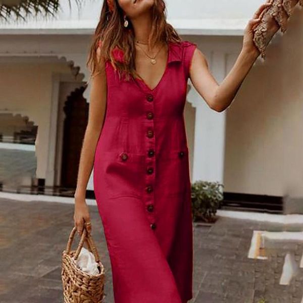 casual dresses plus size women's summer sundress 2021 fashion solid shirt dress sleeveless lapel button midi vestidos female robe, Black;gray
casual dresses plus size women's summer sundress 2021 fashion solid shirt dress sleeveless lapel button midi vestidos female robe, Black;gray