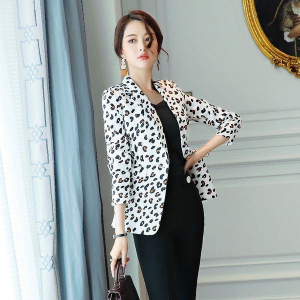 exquisite high-end suit spring leisure women's slim fit korean version handsome single print trend blazer jacket versatile, White;black
exquisite high-end suit spring leisure women's slim fit korean version handsome single print trend blazer jacket versatile, White;black