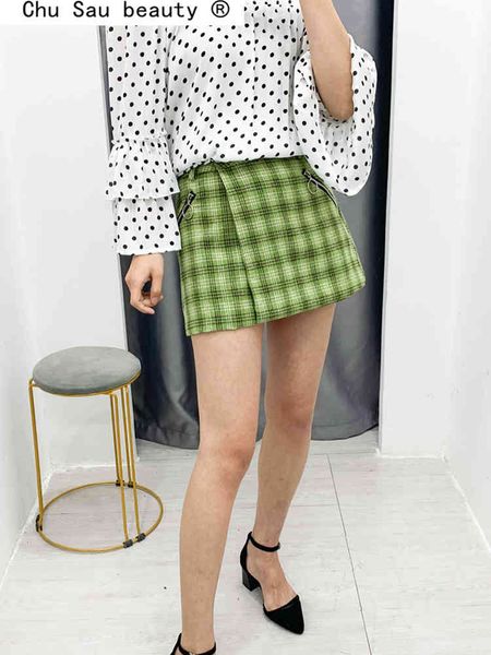 beauty fashion preppy green plaid mini skirts womens casual chic summer high waist wild skirt falda de mujer 210514, Black
beauty fashion preppy green plaid mini skirts womens casual chic summer high waist wild skirt falda de mujer 210514, Black