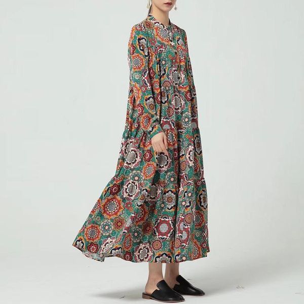 casual dresses bohemian fashion loose maxi shirt plus size 2021 autumn floral print full sleeve dress, Black;gray
casual dresses bohemian fashion loose maxi shirt plus size 2021 autumn floral print full sleeve dress, Black;gray