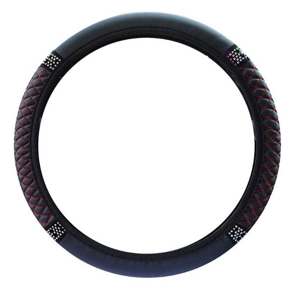 steering wheel covers 15 inch for 37-38cm car cover black embroidered diamond pu leather anti-slip protector elastic auto grip case
steering wheel covers 15 inch for 37-38cm car cover black embroidered diamond pu leather anti-slip protector elastic auto grip case