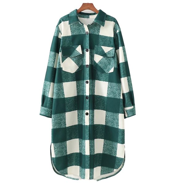 casual women oversized long plaid shirt coat fashion ladies warm single breasted outerwear female chic x-long blouse 210515, Black
casual women oversized long plaid shirt coat fashion ladies warm single breasted outerwear female chic x-long blouse 210515, Black
