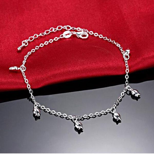 anklets hollow rose pendant foot anklet chain 925 silver plate ladies bracelet for women's jewelry gift, Red;blue
anklets hollow rose pendant foot anklet chain 925 silver plate ladies bracelet for women's jewelry gift, Red;blue
