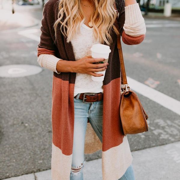 women's knitted striped long cardigans sweater long sleeve v-neck female sweaters cardigans autumn coat plus size drop 210521, White
women's knitted striped long cardigans sweater long sleeve v-neck female sweaters cardigans autumn coat plus size drop 210521, White