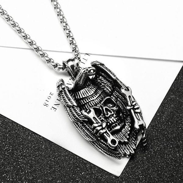 chains ways jewelry fashion eagle skull pendant necklace pendant, alternative domineering personality titanium steel men p389, Silver
chains ways jewelry fashion eagle skull pendant necklace pendant, alternative domineering personality titanium steel men p389, Silver