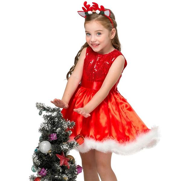 girl's dresses xmas party princess dress for girl red sequins bow christmas vestido natal baby clothes santa claus cosplay costume kid, Red;yellow
girl's dresses xmas party princess dress for girl red sequins bow christmas vestido natal baby clothes santa claus cosplay costume kid, Red;yellow