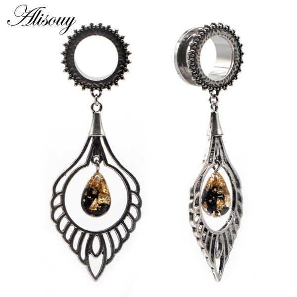 other alisouy 2pc flesh retro ear tunnels and plugs 6-30mm stainless steel dangle gauges earring expander set piercings body jewelry, Slivery;golden
other alisouy 2pc flesh retro ear tunnels and plugs 6-30mm stainless steel dangle gauges earring expander set piercings body jewelry, Slivery;golden
