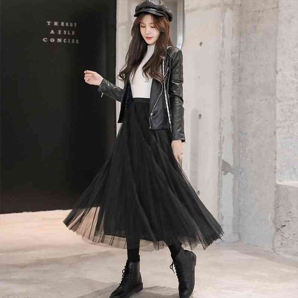mesh skirt autumn and winter high waist a- line pleated expansion skirt woman skirts mujer faldas saias mulher, Black
mesh skirt autumn and winter high waist a- line pleated expansion skirt woman skirts mujer faldas saias mulher, Black