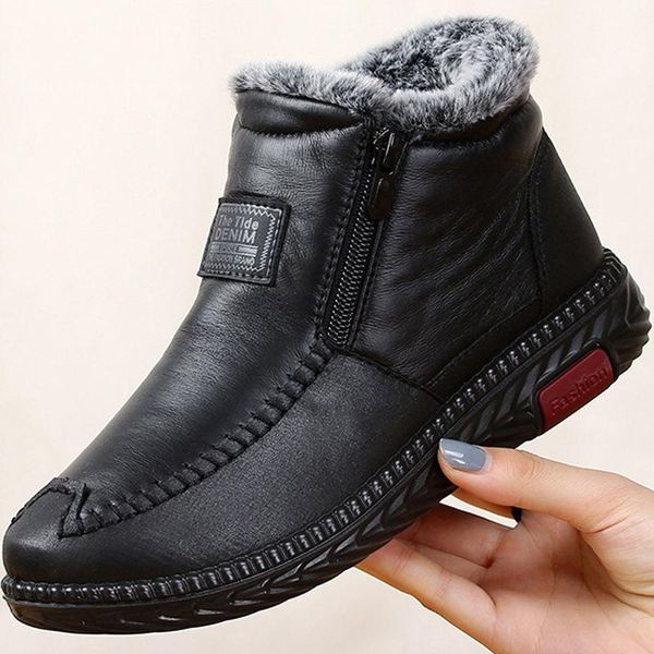 boots women's cotton winter waterproof fur warm cloth shoes plus velvet padded mother's non-slip snow, Black
boots women's cotton winter waterproof fur warm cloth shoes plus velvet padded mother's non-slip snow, Black