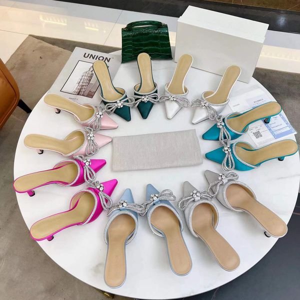 fashion women slippers crystal diamond bow luxury high heels wedding shoes designer pointed toes lady party sandals with quality, Black
fashion women slippers crystal diamond bow luxury high heels wedding shoes designer pointed toes lady party sandals with quality, Black