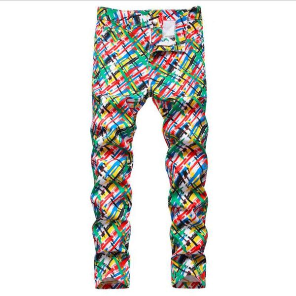 men's jeans spring fashion 3d graffiti printed men hip hop streetwear cotton denim pants slim fit male casual long trousers, Blue
men's jeans spring fashion 3d graffiti printed men hip hop streetwear cotton denim pants slim fit male casual long trousers, Blue
