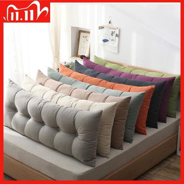 washable 100% cotton long bedside pillows with filling solid simple pillow single double home cushion for sleeping
washable 100% cotton long bedside pillows with filling solid simple pillow single double home cushion for sleeping