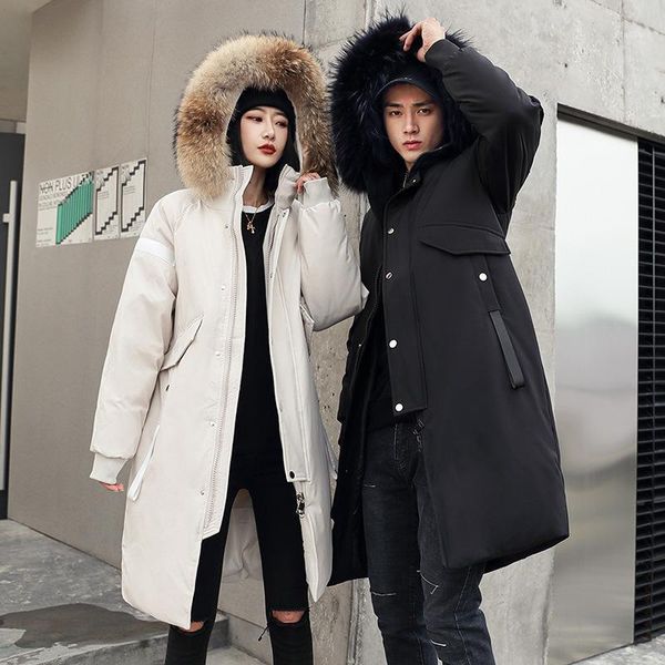 men's down & parkas long jacket male winter coat men/women fashion fur collar women's jackets for lovers, Black
men's down & parkas long jacket male winter coat men/women fashion fur collar women's jackets for lovers, Black