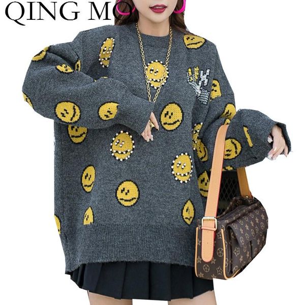 grey women cartoon sweater 2021 fashion beadings female casual loose zqy5943 women's sweaters, White;black
grey women cartoon sweater 2021 fashion beadings female casual loose zqy5943 women's sweaters, White;black