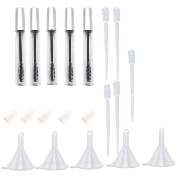 storage bottles & jars 5pcs empty mascara tube with eyelash wand funnels and transfer pipettes set for castor oil diy
storage bottles & jars 5pcs empty mascara tube with eyelash wand funnels and transfer pipettes set for castor oil diy