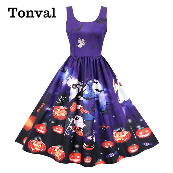 casual dresses tonval sleeveless o neck rockabilly style halloween for women vintage robes fit and flare pleated female dress, Black;gray
casual dresses tonval sleeveless o neck rockabilly style halloween for women vintage robes fit and flare pleated female dress, Black;gray
