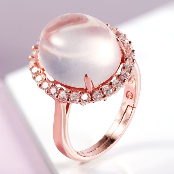 925 silver hibiscus crystal ring, Golden;silver