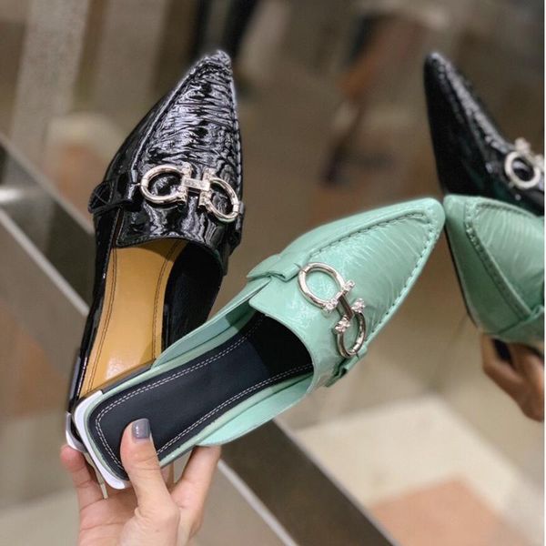 slippers shoes woman sheepskin metal decoya pleated slides zapatos de mujer mules pointed-toe outdoor, Black
slippers shoes woman sheepskin metal decoya pleated slides zapatos de mujer mules pointed-toe outdoor, Black