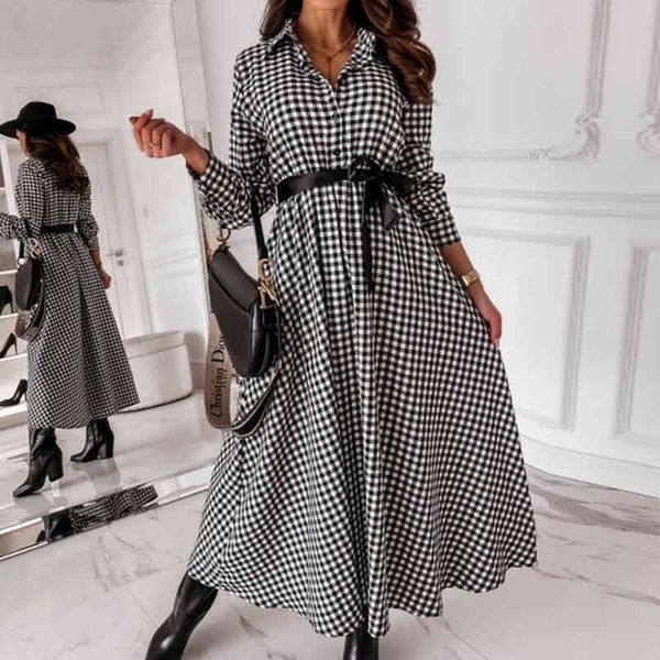 dresses women elegant turn-down collar party long autumn winter vintage plaid button es lady casual elastic waist mujer 50gi 9xni, Black;gray
dresses women elegant turn-down collar party long autumn winter vintage plaid button es lady casual elastic waist mujer 50gi 9xni, Black;gray