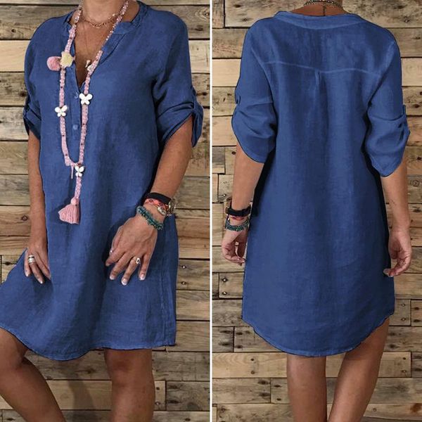 women's blouses & shirts women shirt dress summer fashion casual multi-button denim dresses woman 2021 sundress clothing sukienki damsk, White
women's blouses & shirts women shirt dress summer fashion casual multi-button denim dresses woman 2021 sundress clothing sukienki damsk, White