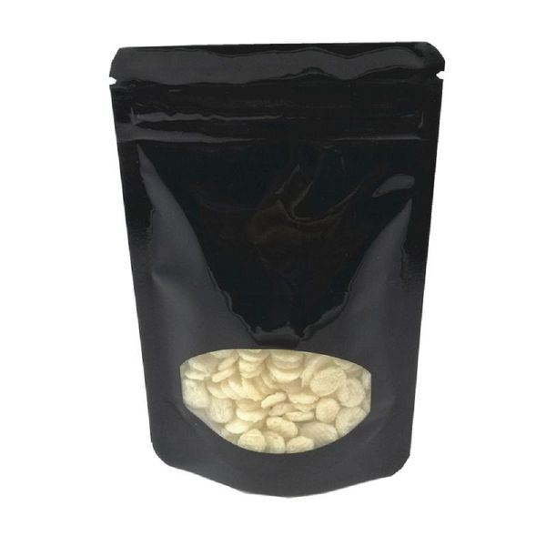 storage bags 100pcs/lot stand up glossy black aluminum foil clear window bag tear notch zipper dried flower tea pouches
storage bags 100pcs/lot stand up glossy black aluminum foil clear window bag tear notch zipper dried flower tea pouches