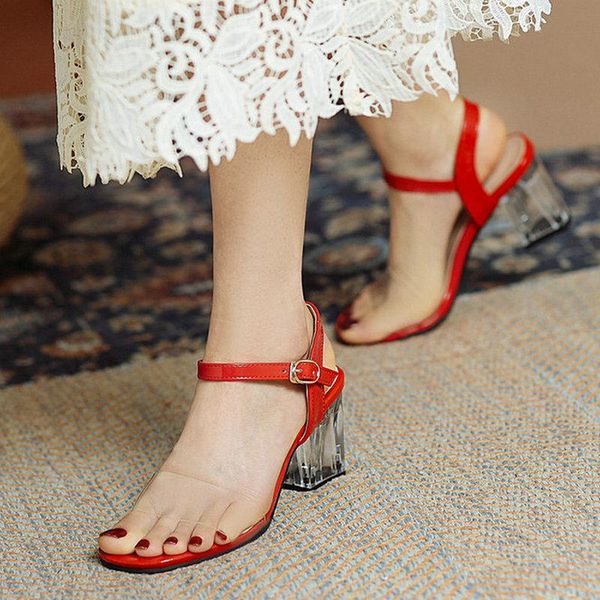 black red gold silver women sandals open toe square high heel women's shoes summer dress ladies plus size 34-45
black red gold silver women sandals open toe square high heel women's shoes summer dress ladies plus size 34-45