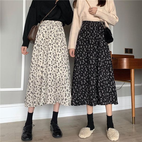 skirts 2021 black floral a-line skirt spring summer mid length women's high waist long female elastic korean fashion
skirts 2021 black floral a-line skirt spring summer mid length women's high waist long female elastic korean fashion
