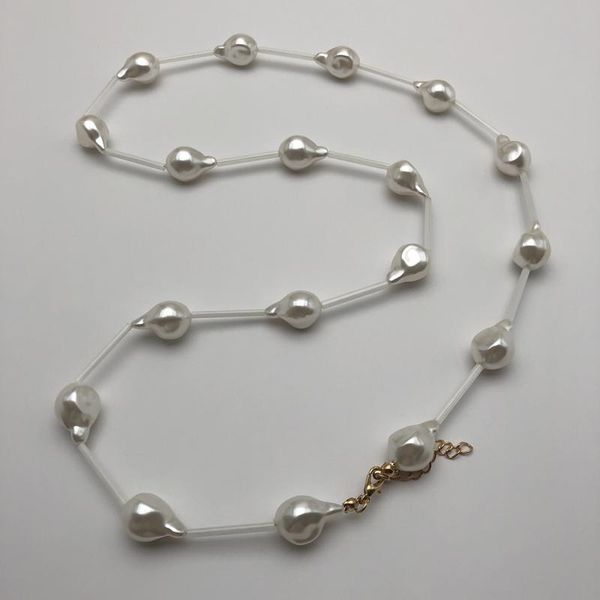pendant necklaces 2021 baroque pearl necklace long imitation irregular sweater chain sweet fashion jewelry accessory for women, Silver
pendant necklaces 2021 baroque pearl necklace long imitation irregular sweater chain sweet fashion jewelry accessory for women, Silver